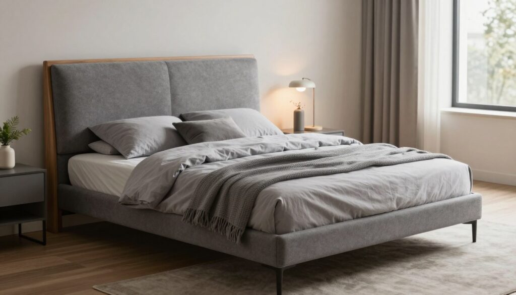 graues Bettgestell