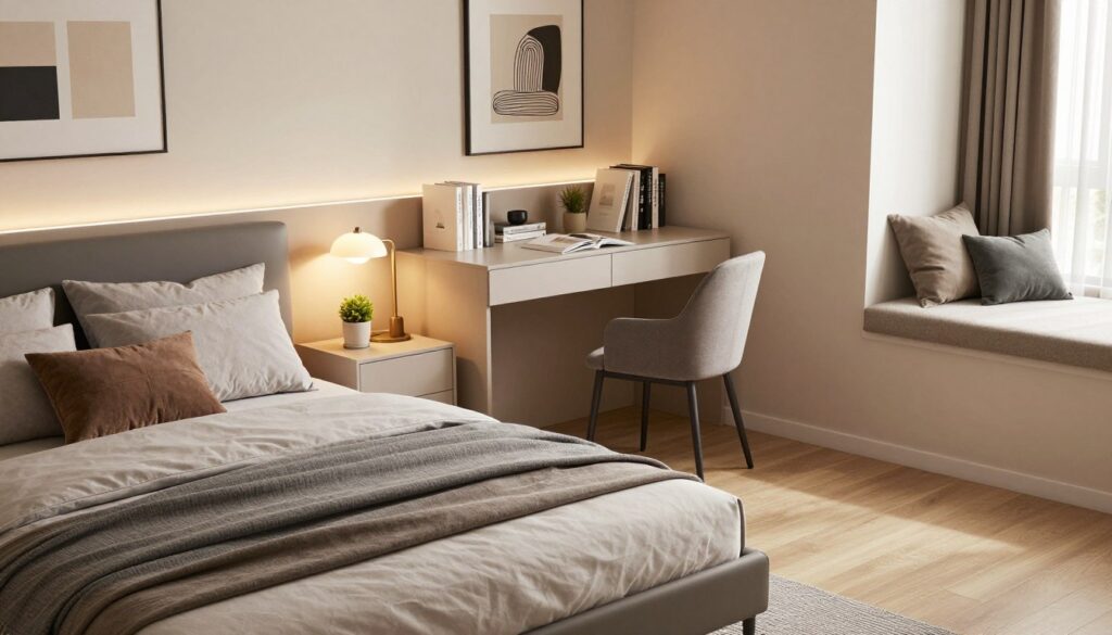 kleines Schlafzimmer modern einrichten