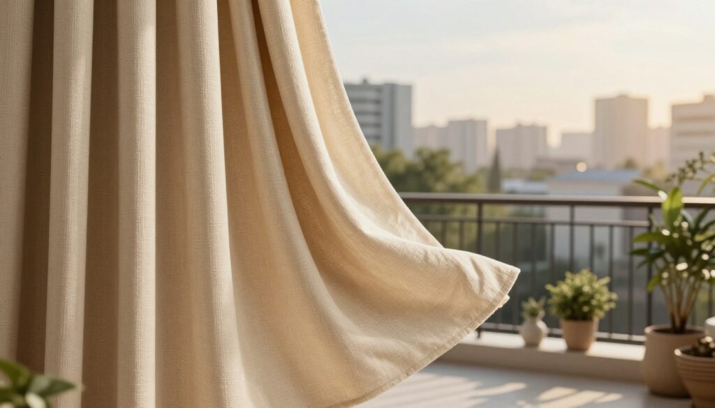 maßgeschneiderter balkon vorhang