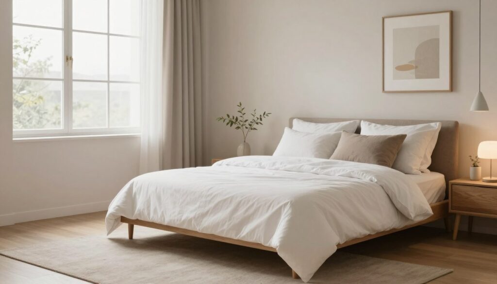minimalistisches Schlafzimmerdesign