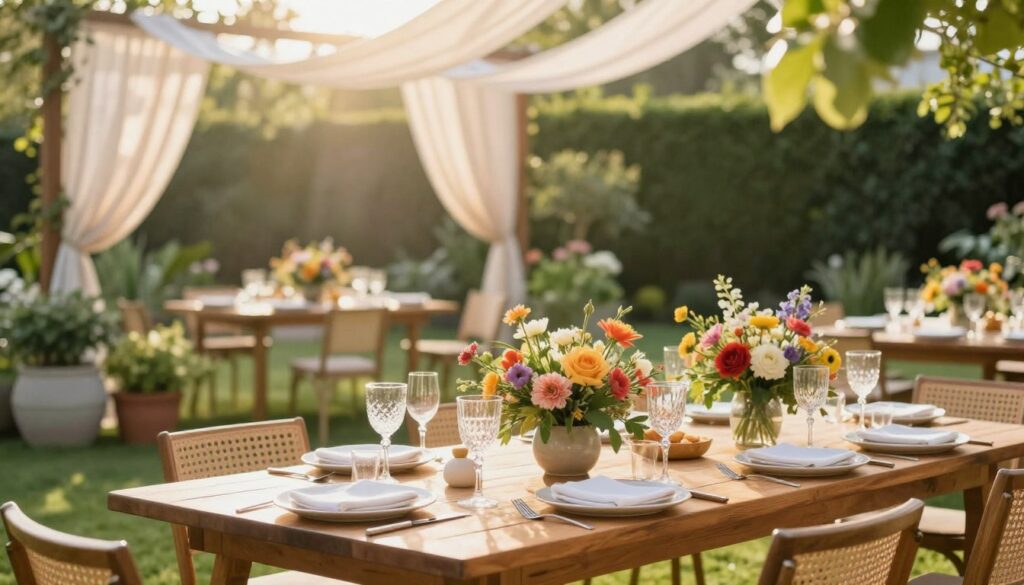 moderne gartenparty deko