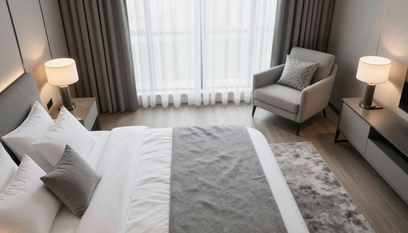 schlafzimmer grau weiss