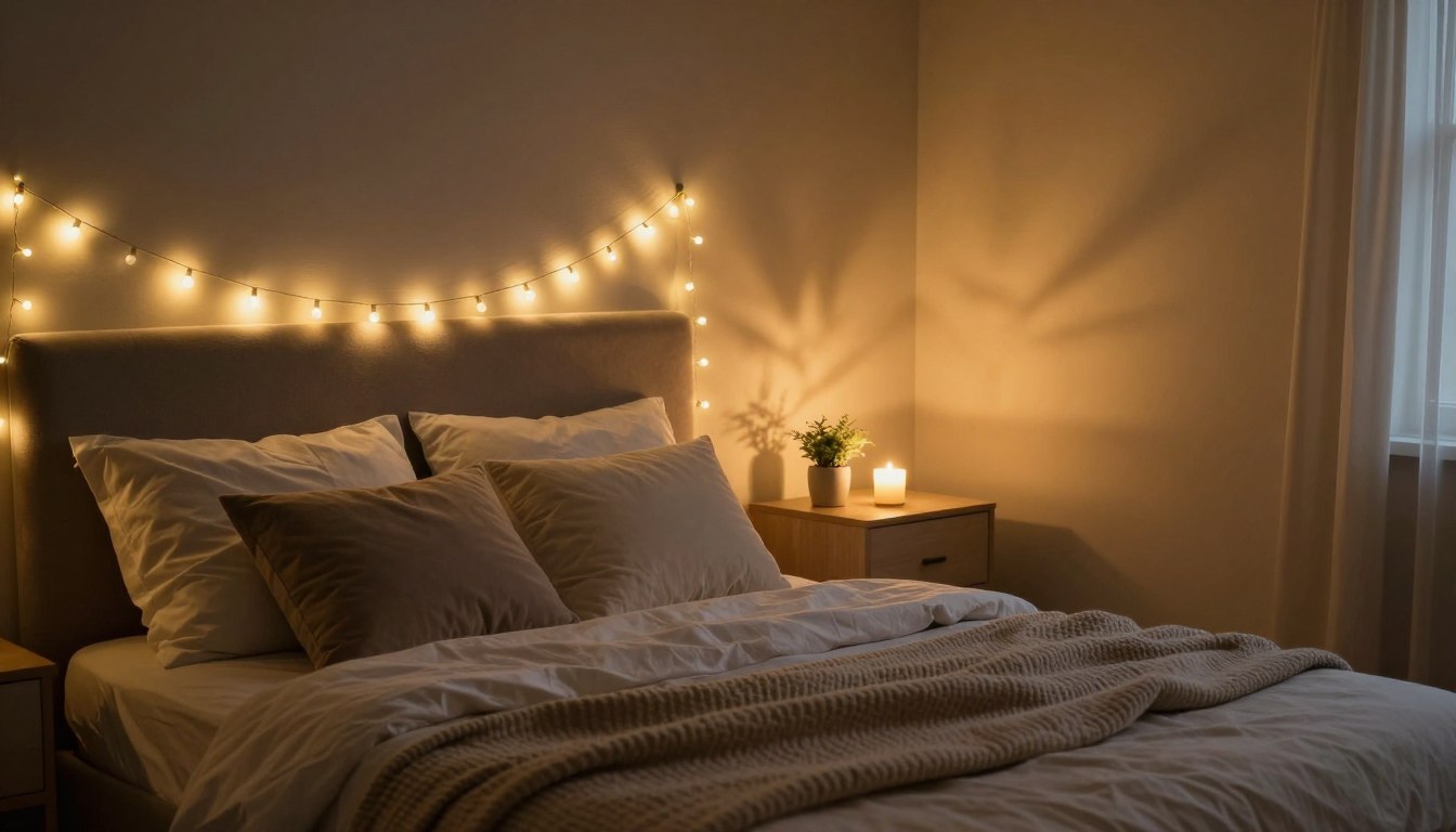 schlafzimmer lichterkette