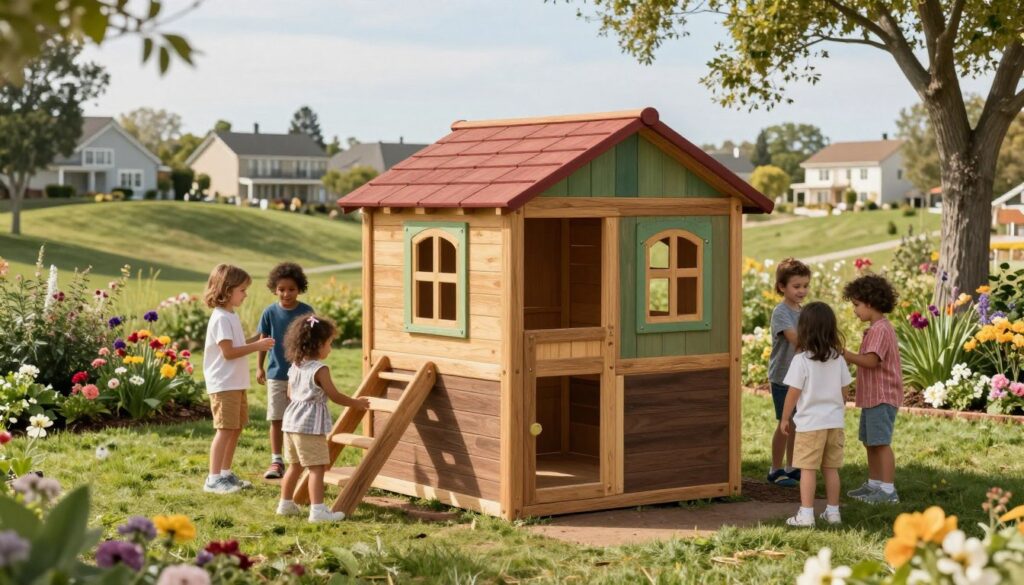wetterfestes Spielhaus aus Holz