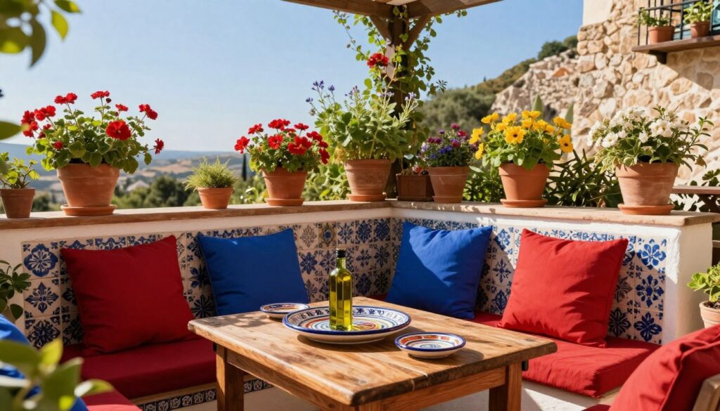 Balkon Dekoration mediterraner Stil
