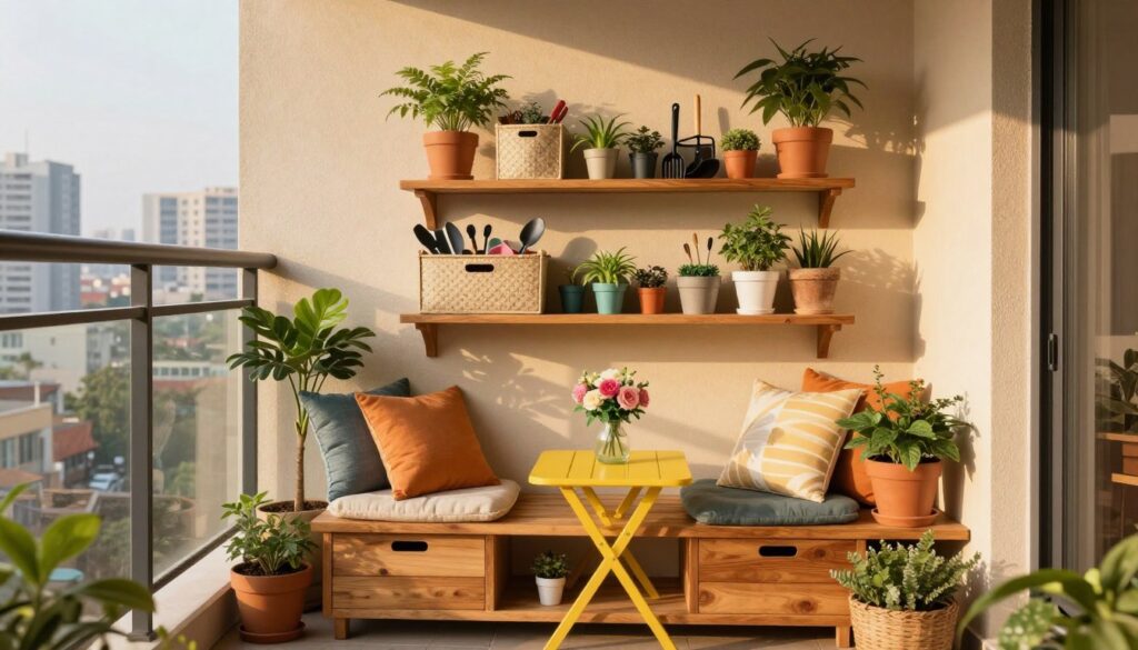 Balkon Stauraum