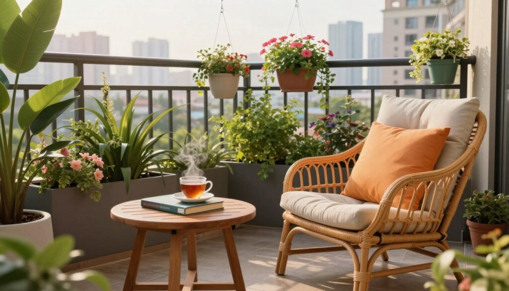 Balkon einrichten