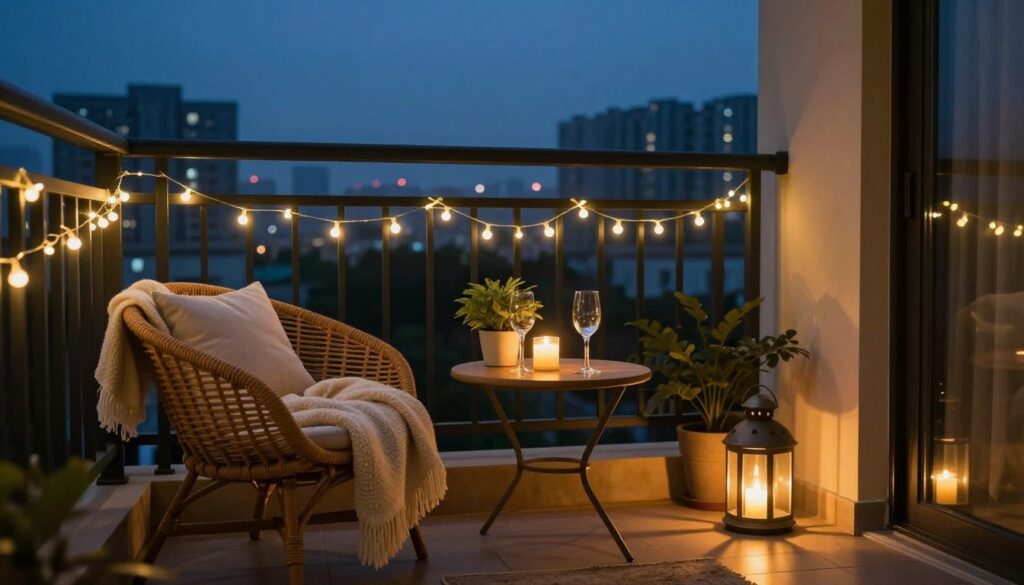 Beleuchtung für kleinen Balkon