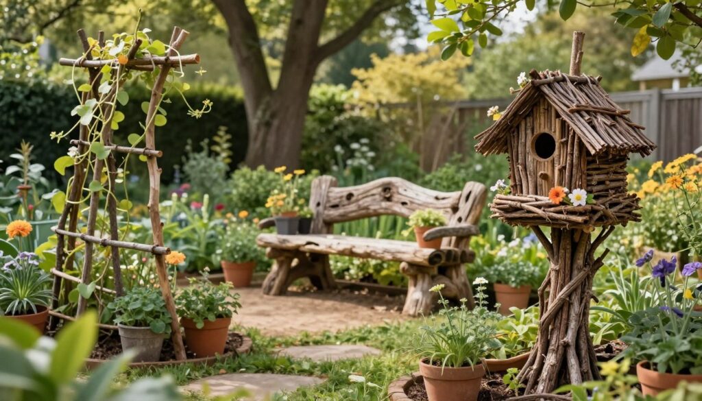 DIY Gartenideen mit Ästen
