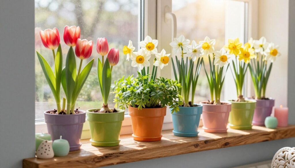 Fensterbank Dekoration Frühling