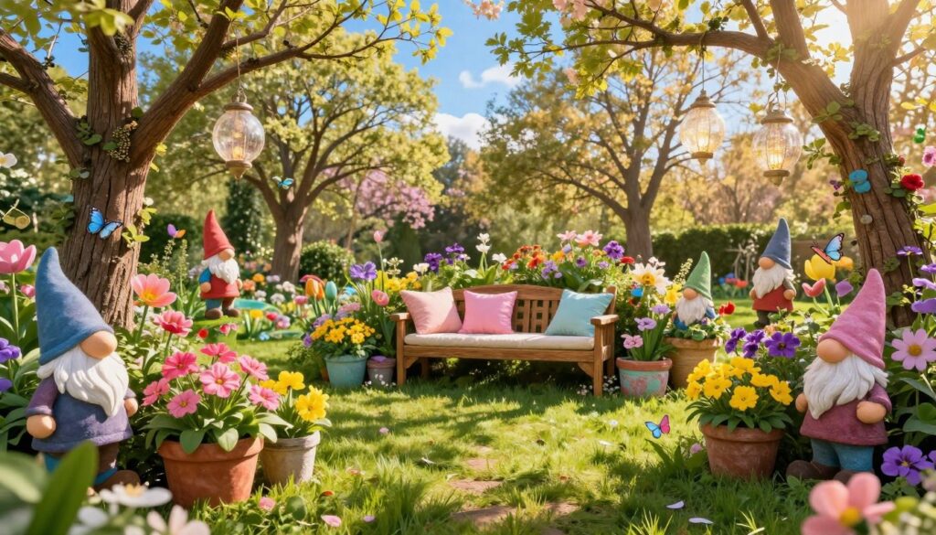 Frühlingshafte Gartendeko