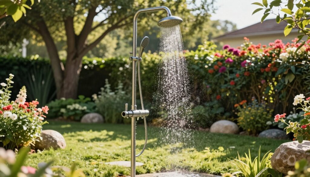 Gartendusche Reinigung