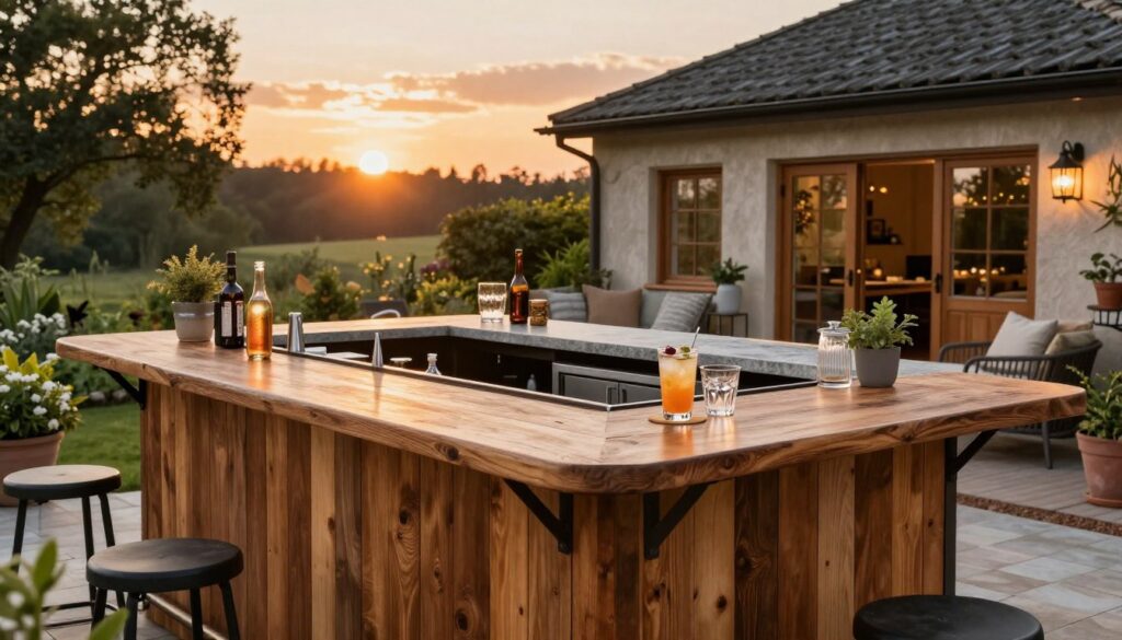 Gartenhaus Tresen Materialien