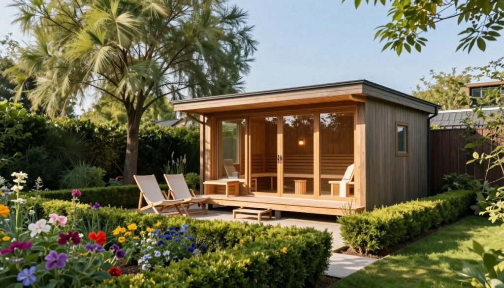 Gartenhaus mit Sauna Planung
