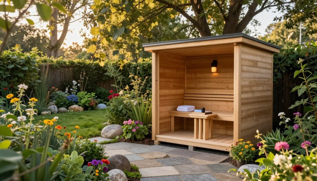 Gartensauna Installation