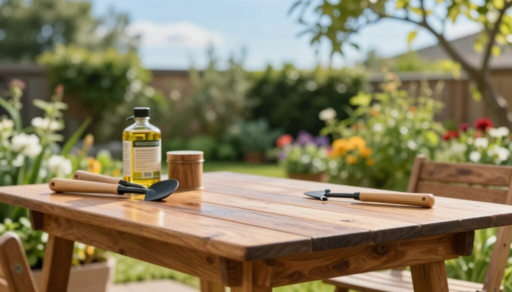 Gartentisch Pflege