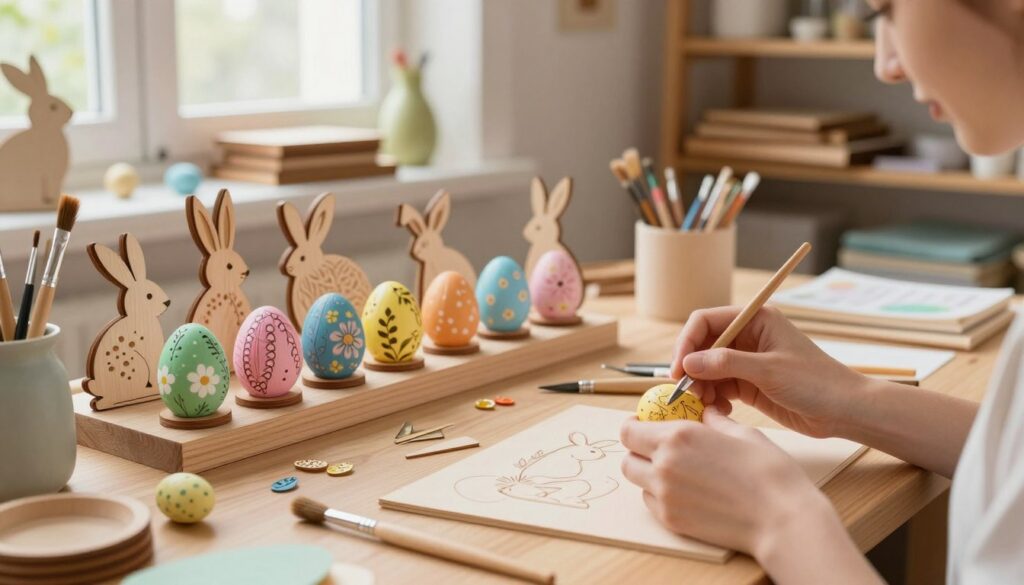 Holzarbeiten Ostern basteln