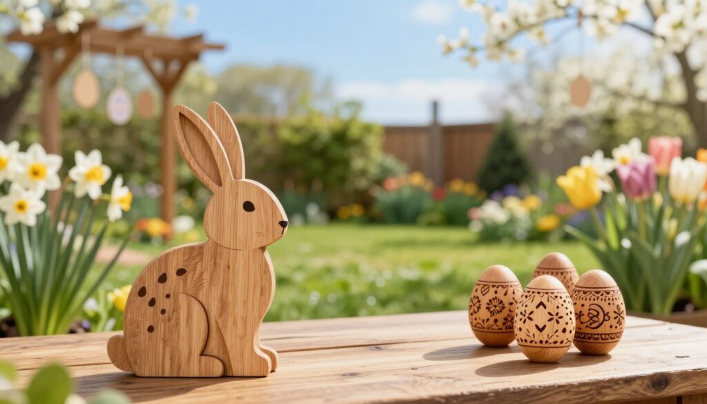 Nachhaltige Ostern-Deko aus Holz