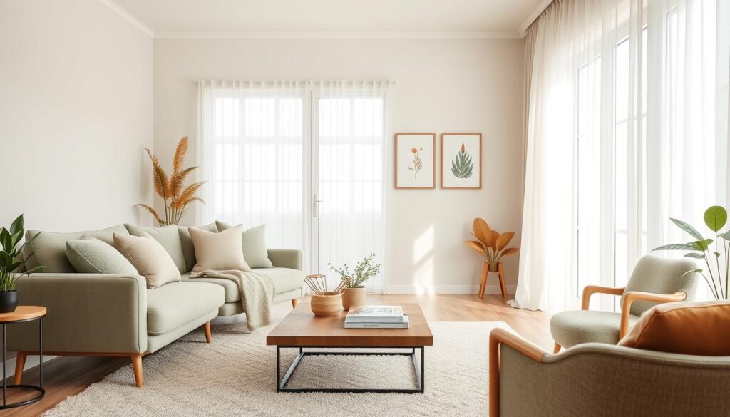 Natürliche Wohnzimmer Palette