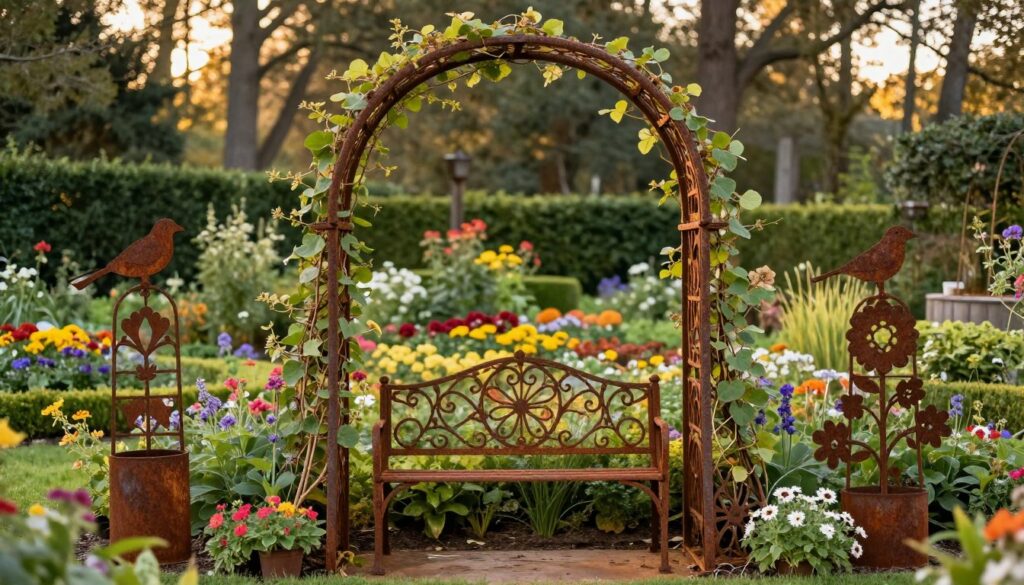 Rost Deko im Garten