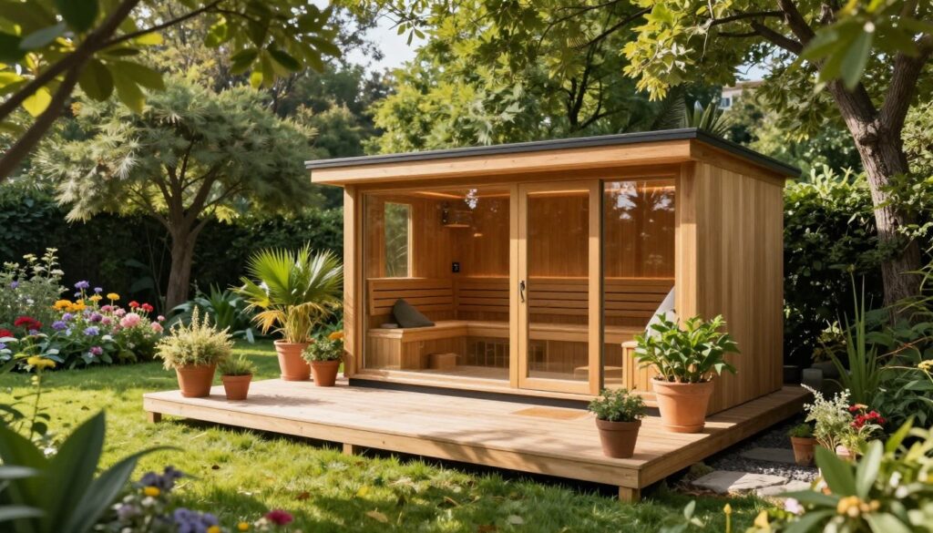 Sauna im Garten
