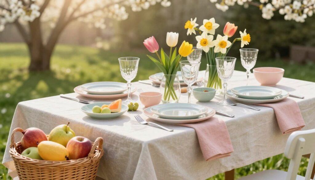 Tischdeko Frühling Esstisch