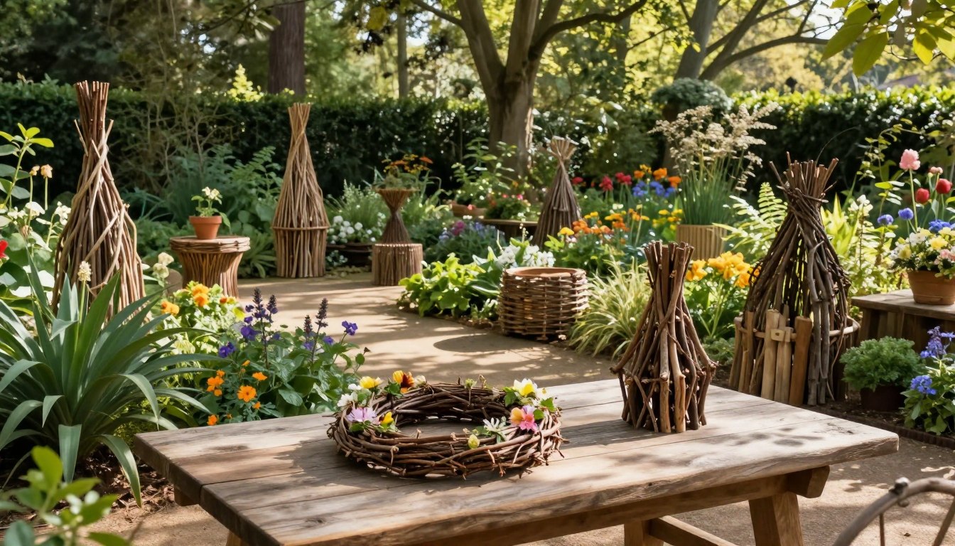 äste deko garten