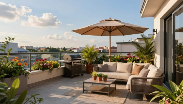 balkon ohne dach gestalten