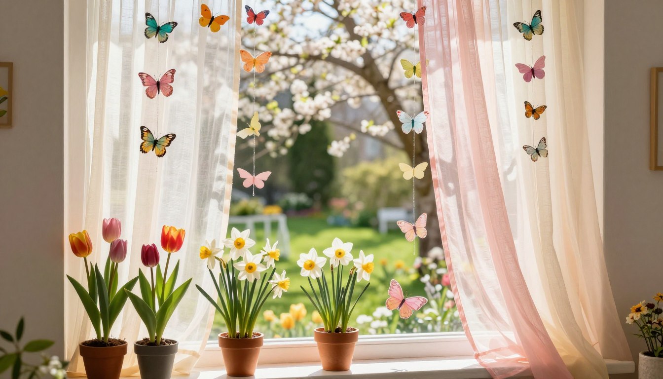 fenster deko frühling