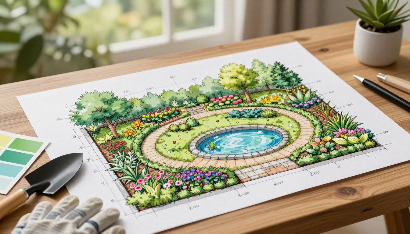 gartenplanung zeichnung