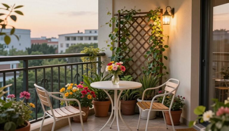kleiner balkon design