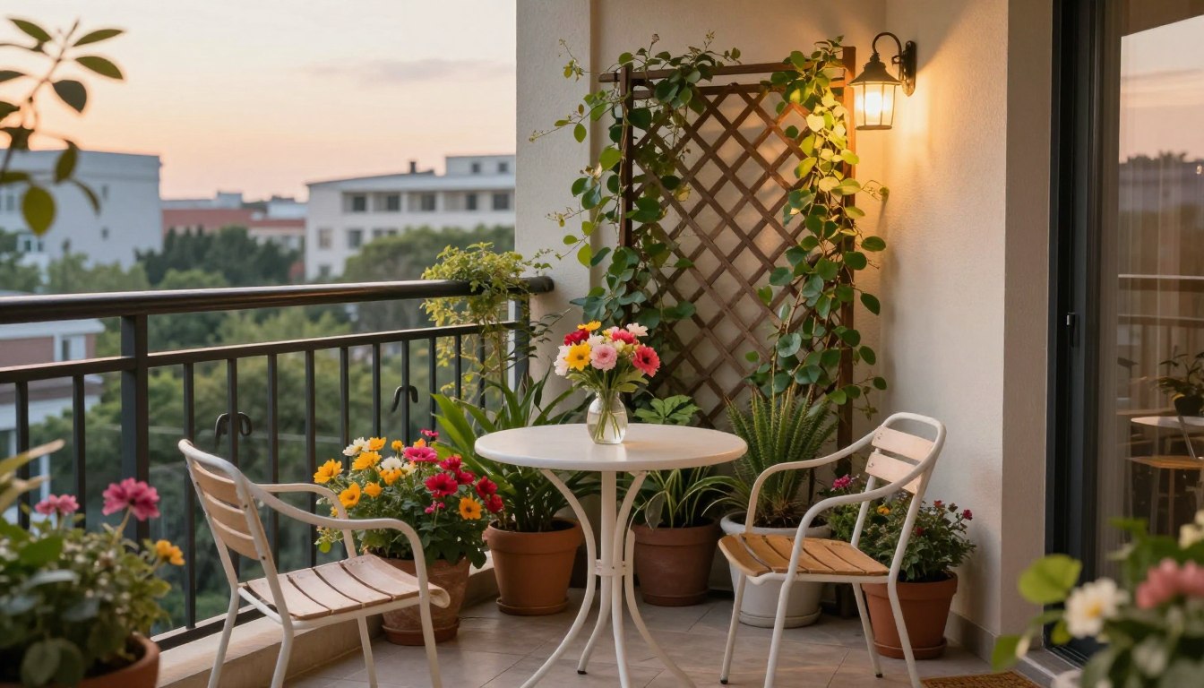 kleiner balkon design