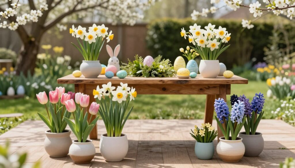 moderne Osterdeko Blumenarrangements