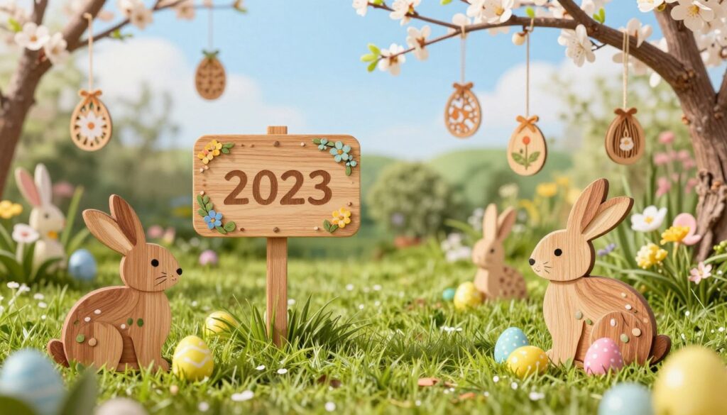 ostern deko basteln holz