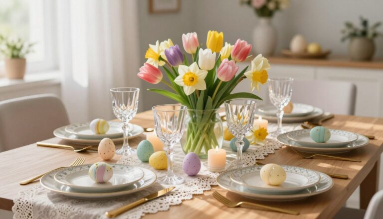 ostern deko tisch