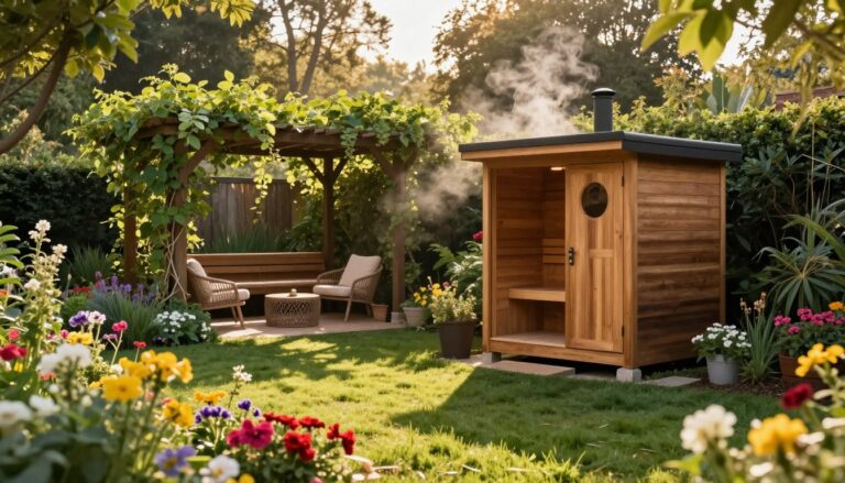 sauna im garten