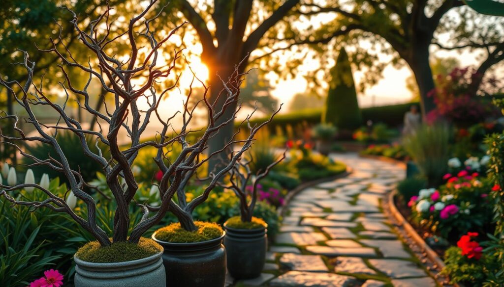 Dekorative Äste im Garten Dekorative Äste im Garten