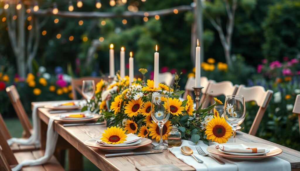 Gartenparty Tischdeko