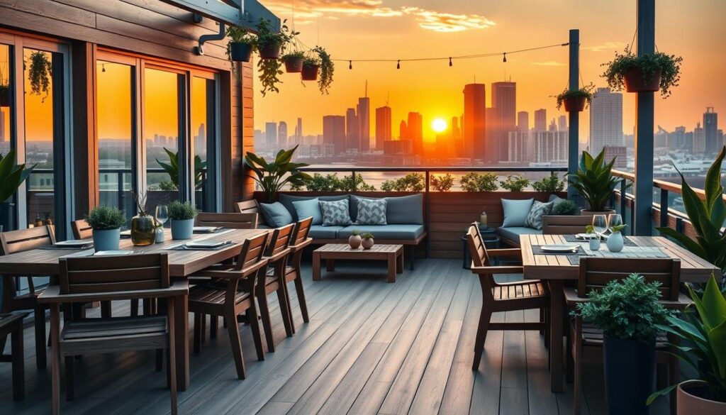 Gestaltungsideen für einen modernen holzbalkon