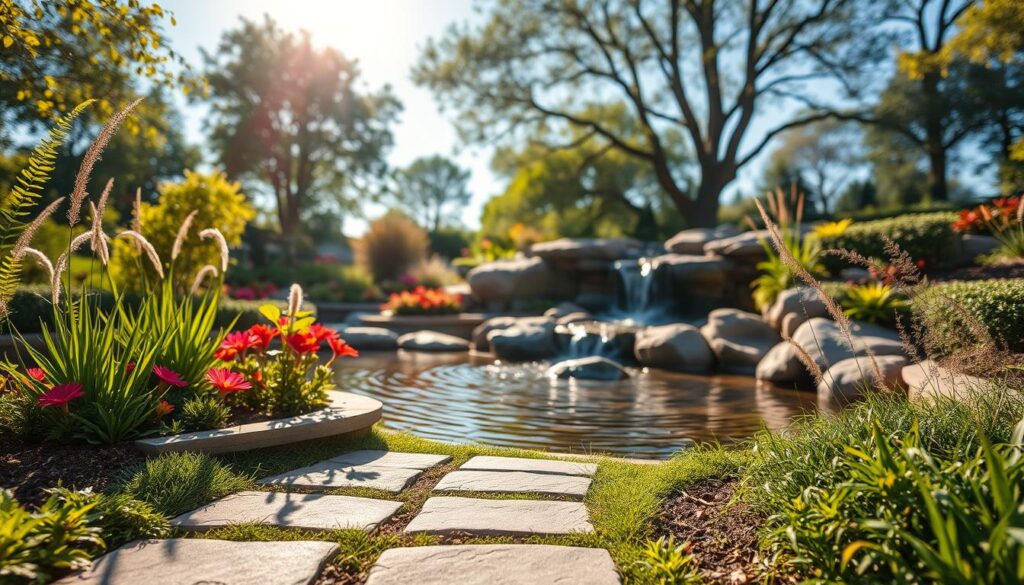Installation von wasser im garten