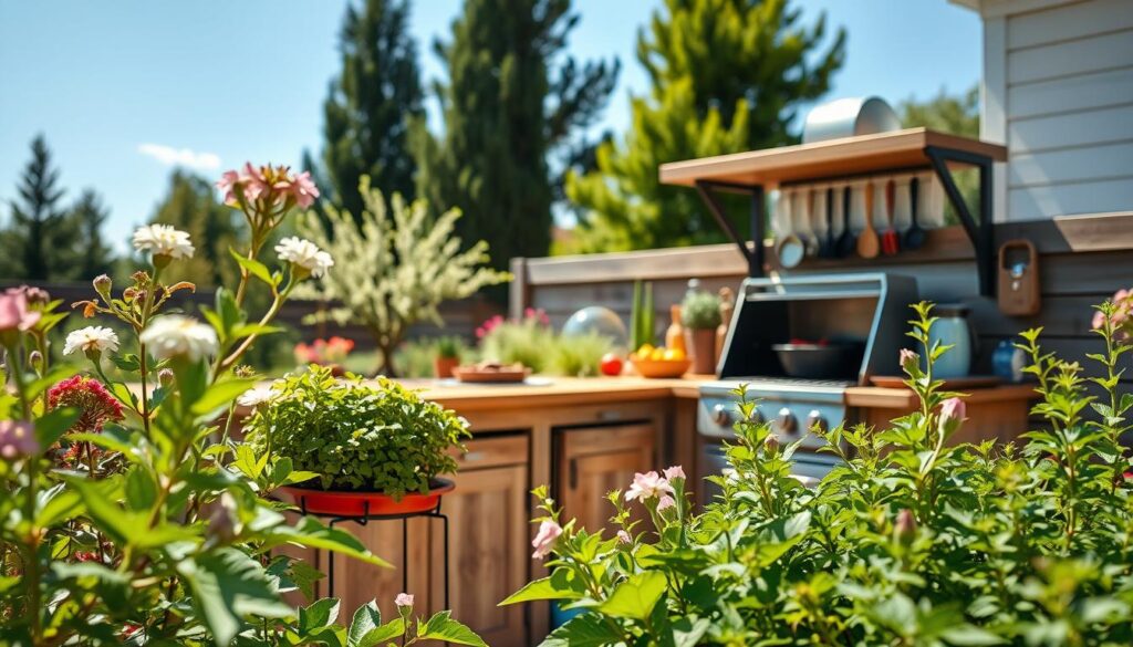Outdoor Kochen im Sommer