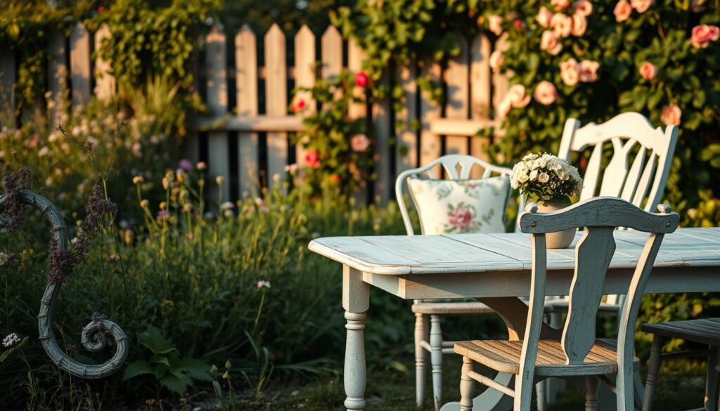 Pflege von vintage gartenmöbel im Shabby Chic Garten