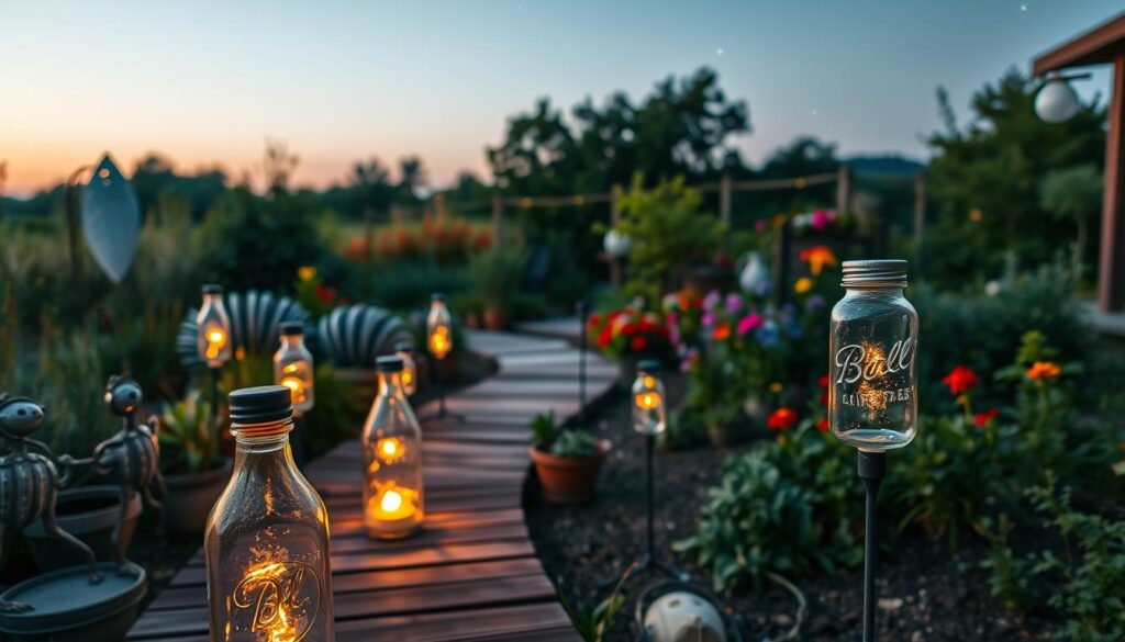 Upcycling Deko Garten Beleuchtung