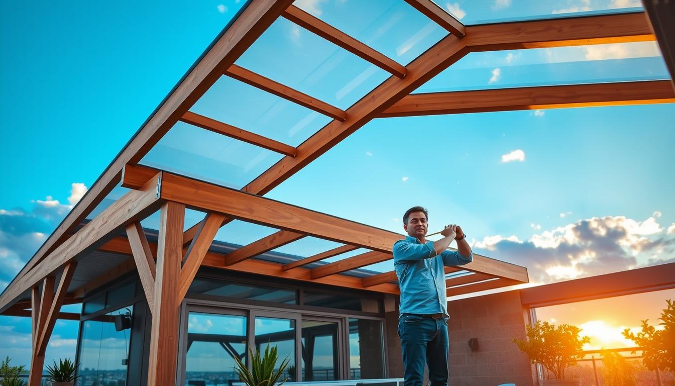 balkon überdachung diy