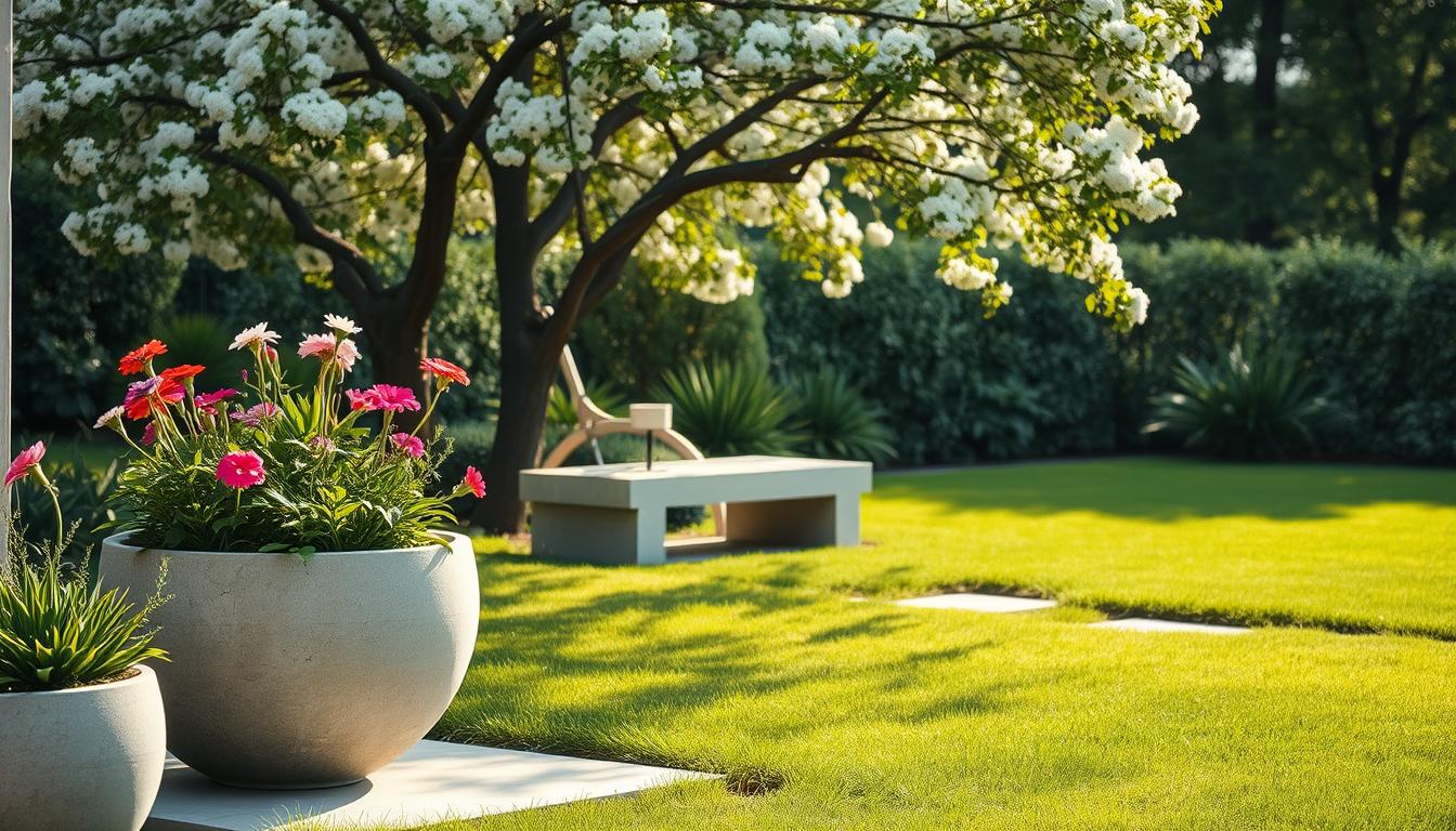 beton deko garten
