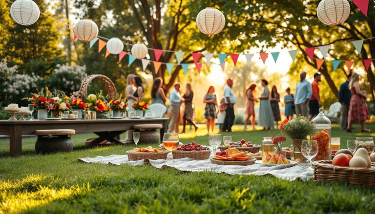 deko gartenparty sommer
