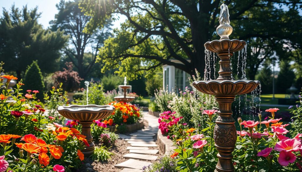 dekorativer gartenbrunnen solar