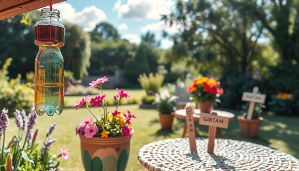 einfache garten dekoration basteln