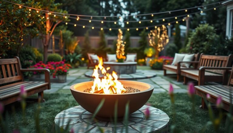 feuerschale garten ideen
