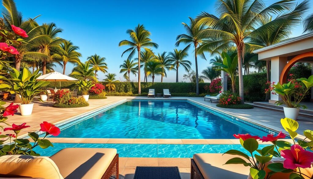 gartengestaltung mit pool